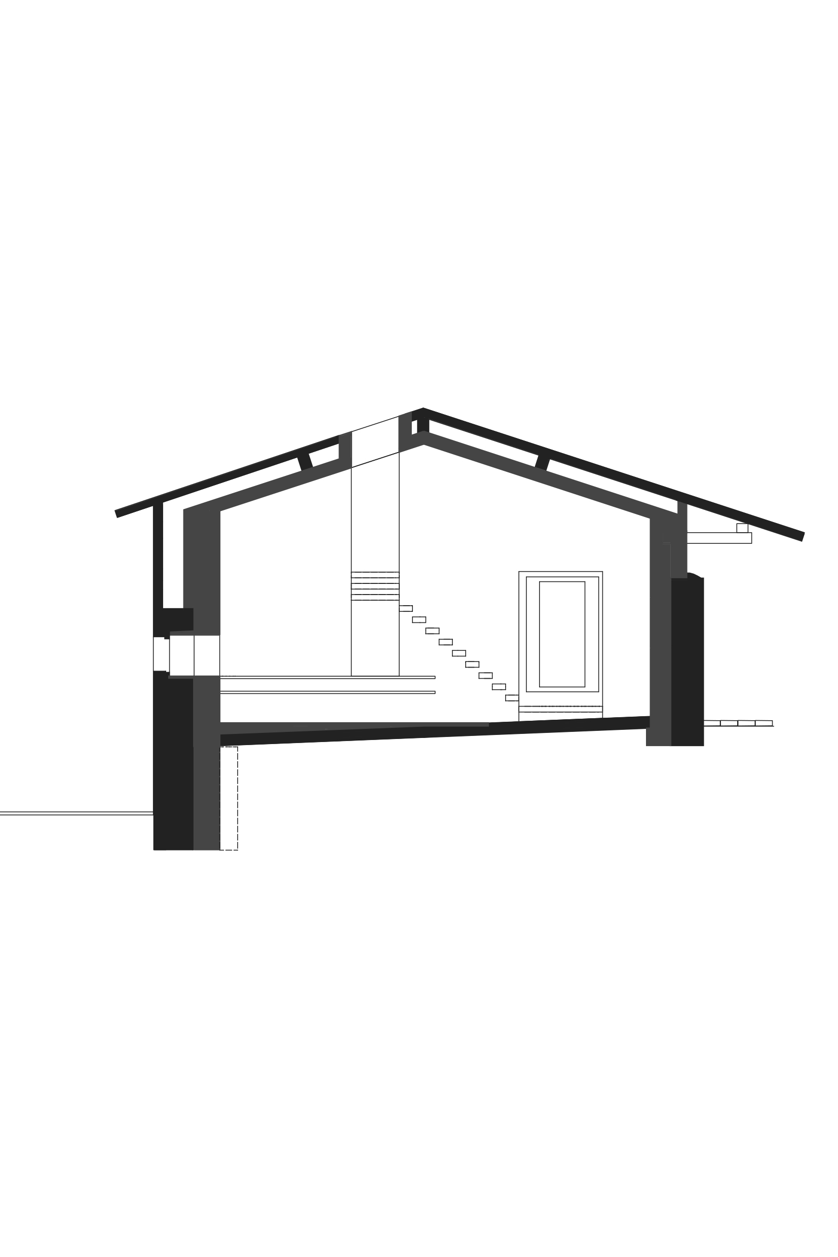 Schnitt der neuen Stube im Waidlerhaus in Blaibach