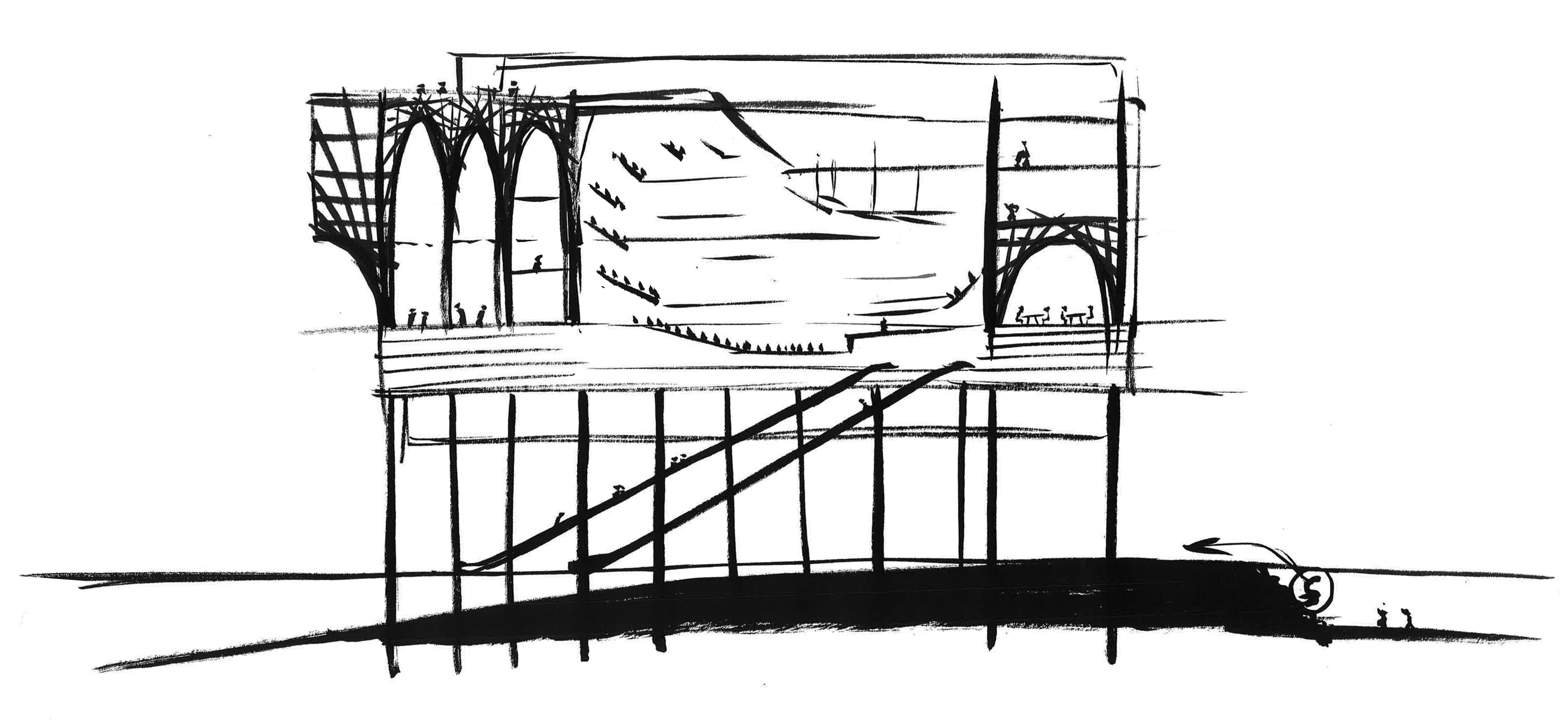 Konzeptionsskizze vom neuen Gasteig